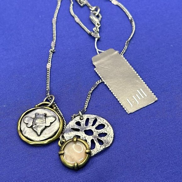 J. Jill 3-Charm Pendant Necklace.  Original Tag. - Picture 2 of 7